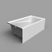 Acritec Simplicity Clear Alcove Acrylic Bathtub with Wood Apron – Dimensions Unspecified