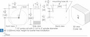 Frost 166 white steel jumbo toilet tissue dispenser technical drawing