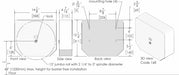 Frost 168 white steel double jumbo toilet tissue dispenser technical drawing
