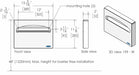 Frost 199-W white steel toilet seat cover dispenser technical drawing