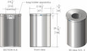 Technical drawing of Frost 310-S bin with dimensions