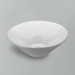 Acritec 36403 circular counter-top basin in white ceramic, full top view showing 16.875-inch diameter bowl