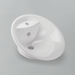 Acritec 36406 circular counter-top basin in white ceramic, full top view showing 20.33-inch diameter bowl