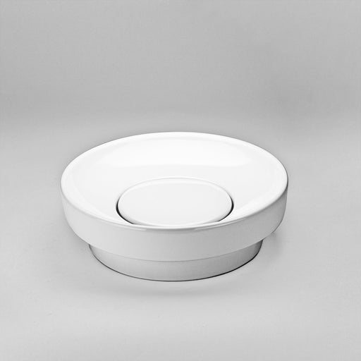 Acritec 36416 rectangular counter-top basin in white ceramic, full top view showing 24.25-inch by 18-inch bowl