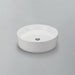 Acritec 36427 circular counter-top basin in white ceramic, full top view showing 17.75-inch diameter bowl