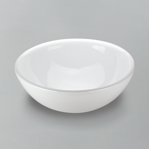 Acritec 36432 circular counter-top basin in white ceramic, full top view showing 15.75-inch diameter bowl