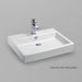 Acritec 36439 rectangular counter-top basin in white ceramic, full top view showing 23.5-inch by 18.5-inch bowl