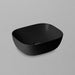 Acritec 36643-BLK rectangular counter-top basin in black matte ceramic, full top view showing 19-inch by 15.5-inch bowl