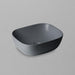 Acritec 36643-GRY rectangular counter-top basin in grey matte ceramic, full top view showing 19-inch by 15.5-inch bowl