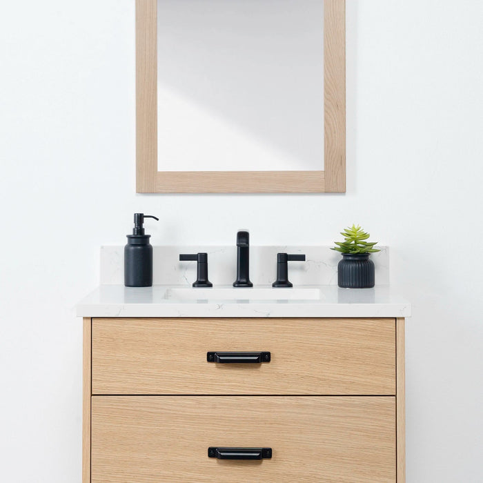 Ashbury 24" White Oak Vanity – Open Drawer Display with Accessories