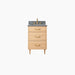 Ashbury 24" White Oak Vanity – straight-on studio shot with Concrete Grey quartz top.