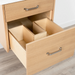 Ashbury 24" White Oak Vanity – Drawer Interior Close-Up with Dovetail Joinery