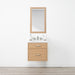 Ashbury 24" Wall-Mounted White Oak Vanity – Front View with Arctic Trace Faucet in Brushed Nickel