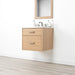 Ashbury 24" Wall-Mounted White Oak Vanity – Right Side Closed View with Arctic Trace Faucet