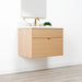 Ashbury 30" White Oak Wall-Mounted Vanity – Left Side Closed with Gold Pulls