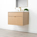 Ashbury 30" White Oak Wall-Mounted Vanity – Right Side Open with Drawer Exposed