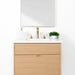 Ashbury 30" White Oak Wall-Mounted Vanity – Sink Area Detail with Arctic Trace Countertop