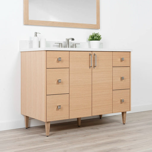 Ashbury48WhiteOak ArcticTraceBrushedNickel LeftClosedcopy?v=1751326039 - Premium Bathroom Vanity for Canadian Homes and Businesses - Facility Supply Pro