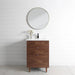 Austin-24 Modern American Black Walnut Vanity - Front Angle View