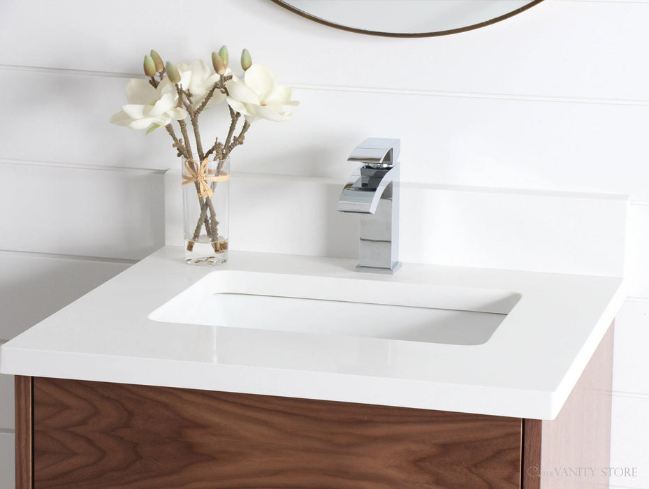 Austin-24 Teodor Vanity - Side Profile Showing Wood Grain Texture