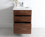 Austin-24 Bathroom Vanity - Drawer Partially Open, Walnut Finish