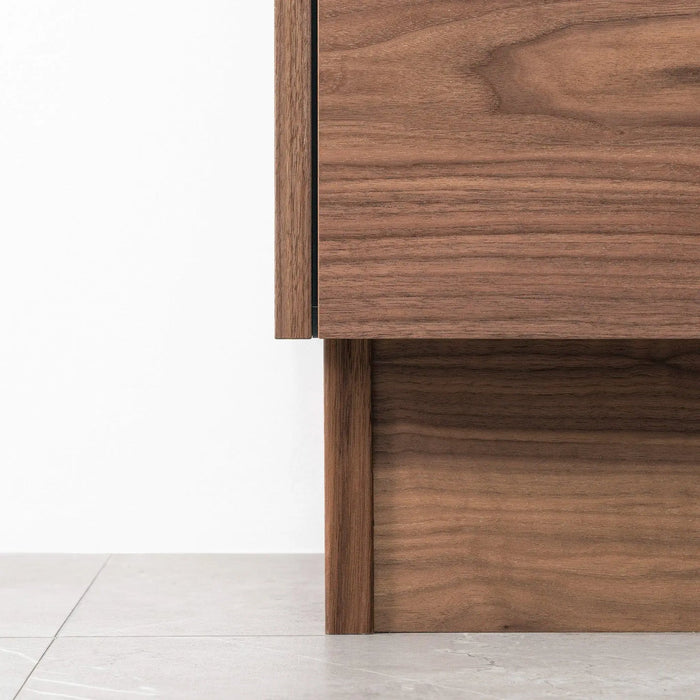 Austin-24 Walnut Vanity - Rear View with Plumbing Cutout