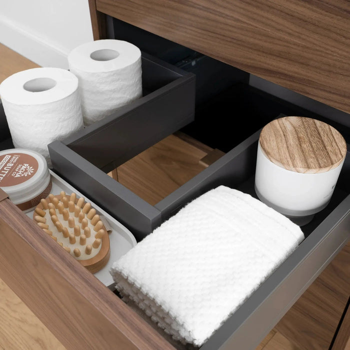 Austin SLIM 24" Vanity – Side View with Soft-Close Drawer