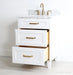 Bridgeport Bathroom Vanity Schematic – Model BRA4CF Top and Side Views