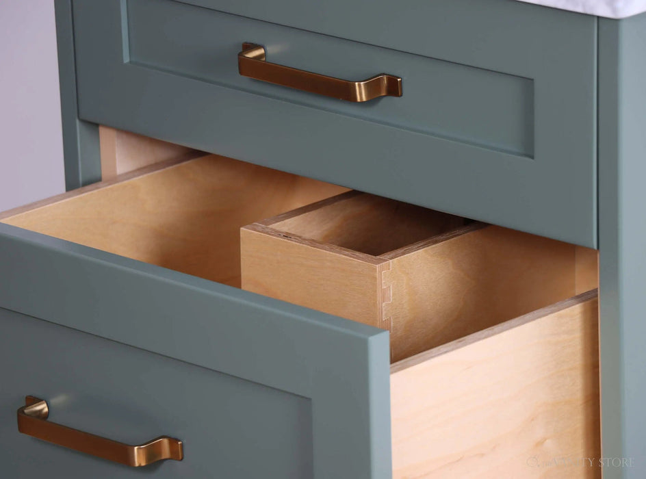Bridgeport Vanity Technical Line Drawing – Model BRD08B with Countertop Detail