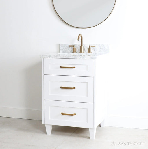 Bridgeport Vanity Blueprint – Model BRE6B3 with Measurements