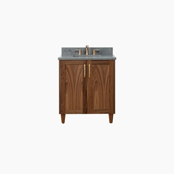 Bridgeport 30  American Black Walnut Bathroom Vanity W  Doors - High-End Bathroom Vanity - Facility Supply Pro Canada