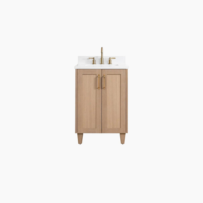 Bridgeport Slim 24" Vanity in White Oak with Doors – Main View