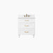 Bridgeport Slim 30  Satin White Bathroom Vanity - High-End Bathroom Vanity - Facility Supply Pro Canada