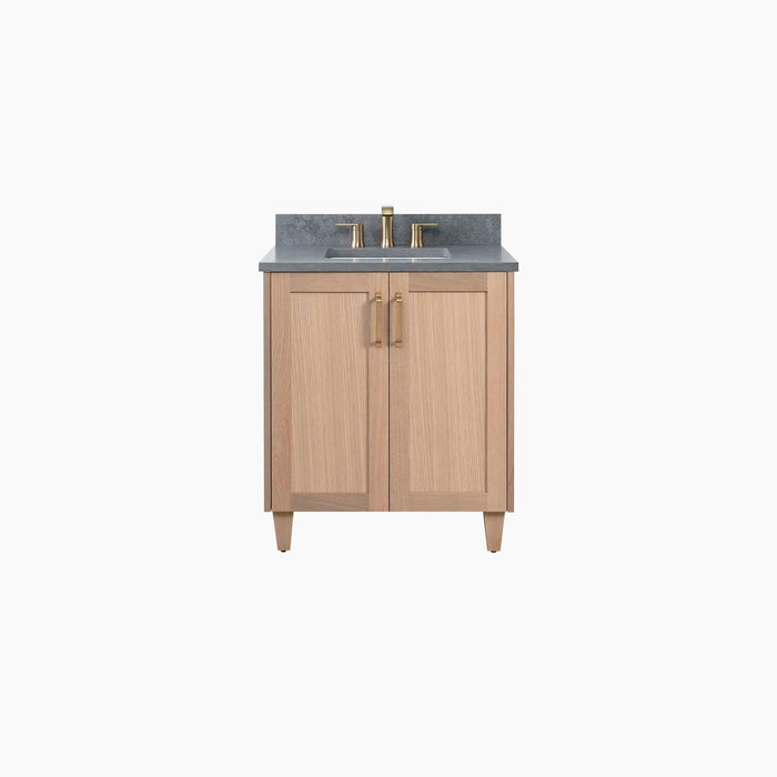 Bridgeport Slim 30  White Oak Bathroom Vanity W  Doors - High-End Bathroom Vanity - Facility Supply Pro Canada
