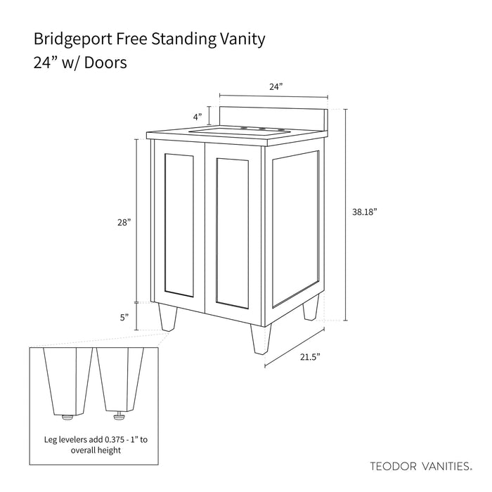 Bridgeport 24" Vanity with Doors – Styled Product Image