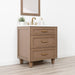 Bridgeport 30 Almond Coast Arctic Trace Gold Handles Left Closedcopy - High-End Bathroom Vanity - Facility Supply Pro Canada