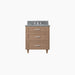 Bridgeport 30 Almond Coast Concrete Grey Chrome Handles Plain Bg - High-End Bathroom Vanity - Facility Supply Pro Canada