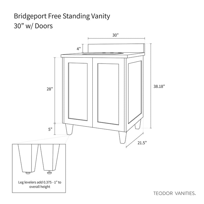 Bridgeport 30 Doors - High-End Bathroom Vanity - Facility Supply Pro Canada