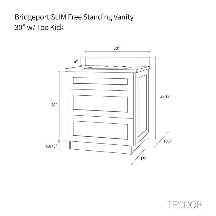 Bridgeport 30 Slim Toe Kick D998435F D447 4570 935A C999246893A4 - High-End Bathroom Vanity - Facility Supply Pro Canada