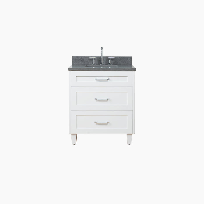 Bridgeport 30 Satin White 1 - High-End Bathroom Vanity - Facility Supply Pro Canada