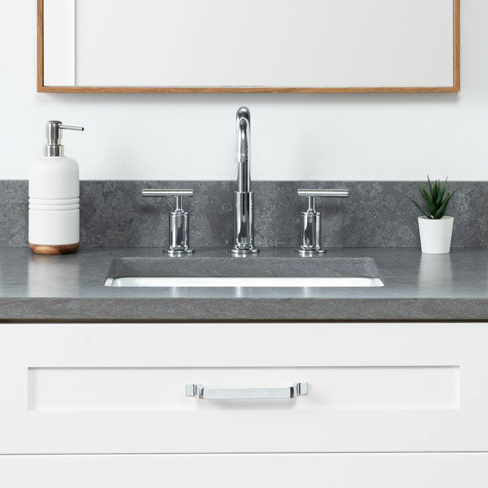 Bridgeport 30 Satin White Countertop Shotcopy - High-End Bathroom Vanity - Facility Supply Pro Canada