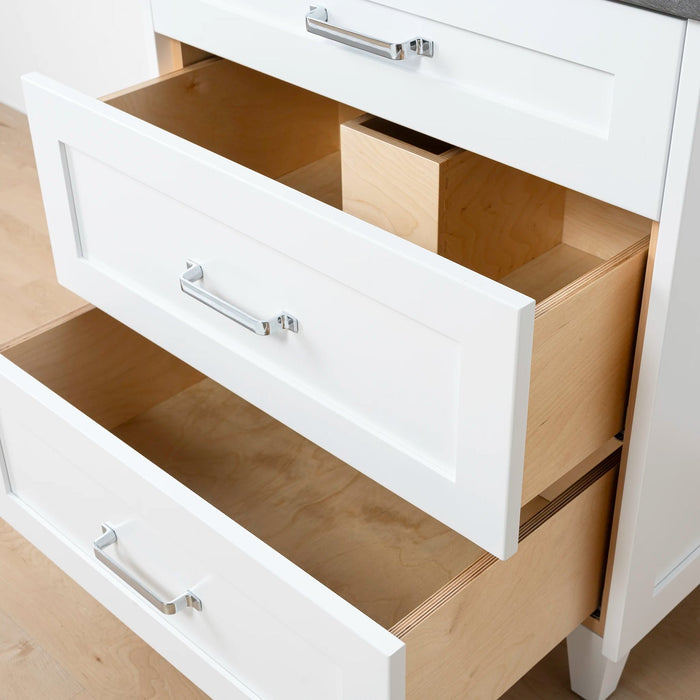 Bridgeport 30 Satin White Drawer 1Copy - High-End Bathroom Vanity - Facility Supply Pro Canada