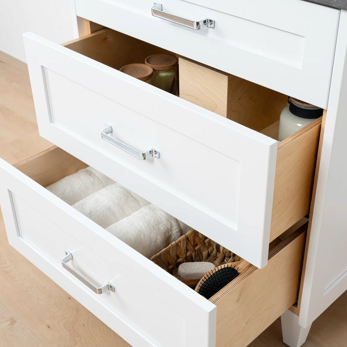 Bridgeport 30 Satin White Drawer 2Copy - High-End Bathroom Vanity - Facility Supply Pro Canada