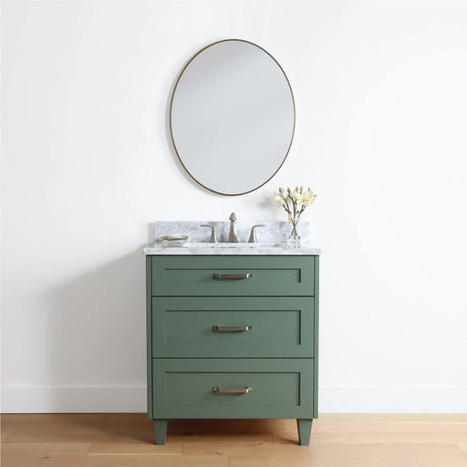Bridgeport 30  Teodor  Sage Green Vanity Teodor Bathroom Vanity 58462267 - High-End Bathroom Vanity - Facility Supply Pro Canada