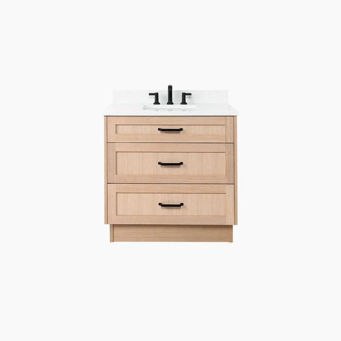 Bridgeport 36 WhiteOak Center Sink Toekick Plain BG?v=1750798060 - Premium Bathroom Vanity for Canadian Homes and Businesses - Facility Supply Pro