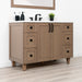 Bridgeport 48 AlmondCoast ArticTrace OldHandleBlack Left Closecopy?v=1751326671 - Premium Bathroom Vanity for Canadian Homes and Businesses - Facility Supply Pro