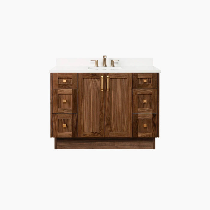 Bridgeport 48 Black Walnut White Gold Toekick Plain BG?v=1751326818 - Premium Bathroom Vanity for Canadian Homes and Businesses - Facility Supply Pro