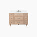 Bridgeport 48 WhiteOak ArticTrace OldHandles KnobsBrushedNickel FrontShot Closed Plain BG?v=1751327140 - Premium Bathroom Vanity for Canadian Homes and Businesses - Facility Supply Pro