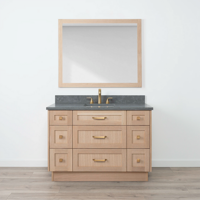 Bridgeport 48 WhiteOak ConcreteGrey OldHandles KnobsGold FrontShot Closed toe kick?v=1751327140 - Premium Bathroom Vanity for Canadian Homes and Businesses - Facility Supply Pro