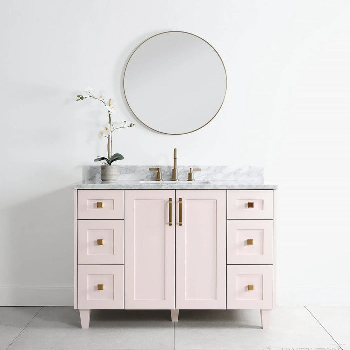 Bridgeport 48  Teodor  Champagne Pink Vanity Teodor Bathroom Vanity 58447388?v=1751326874 - Premium Bathroom Vanity for Canadian Homes and Businesses - Facility Supply Pro